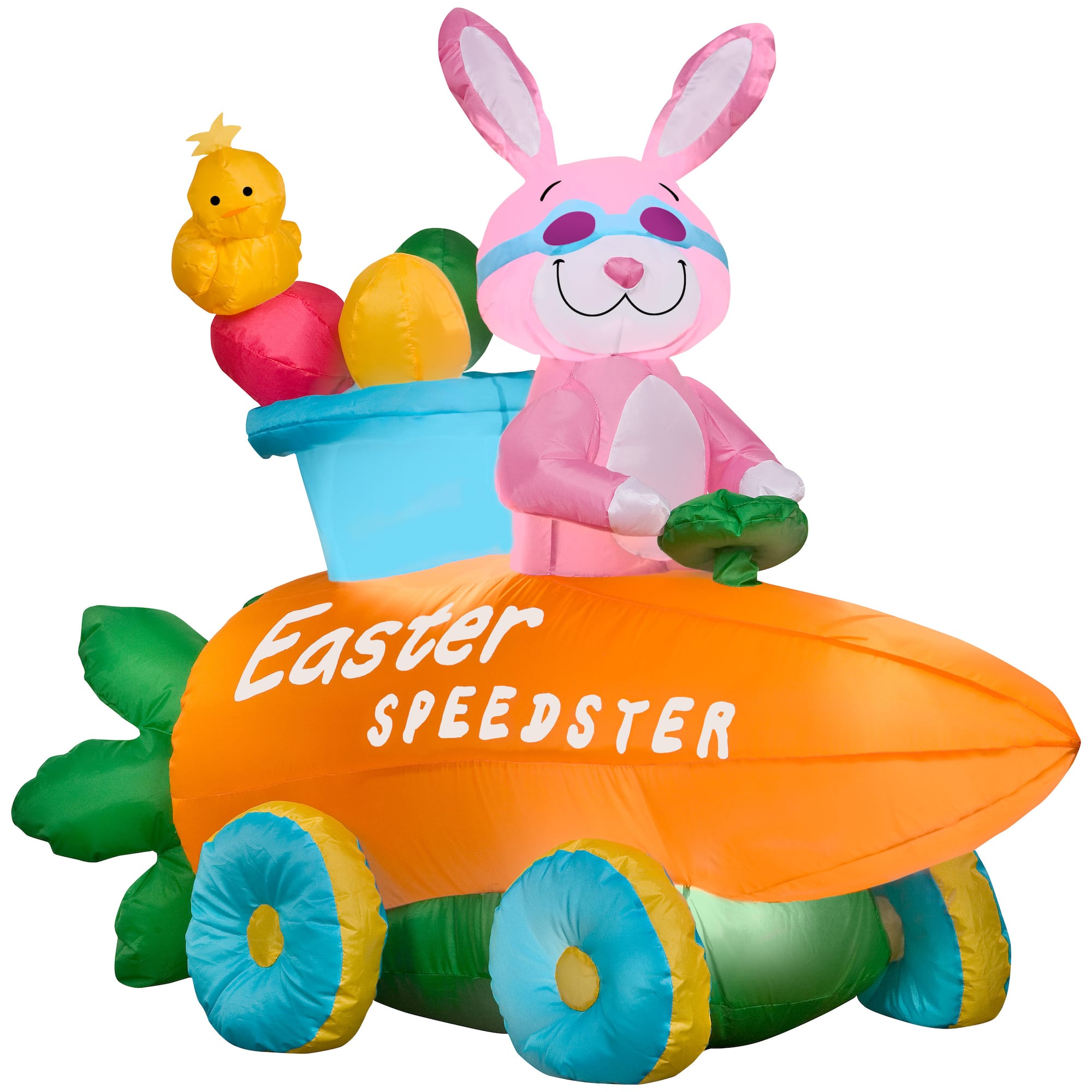 3ft. Airblown® Inflatable Bunny in Easter Speedster